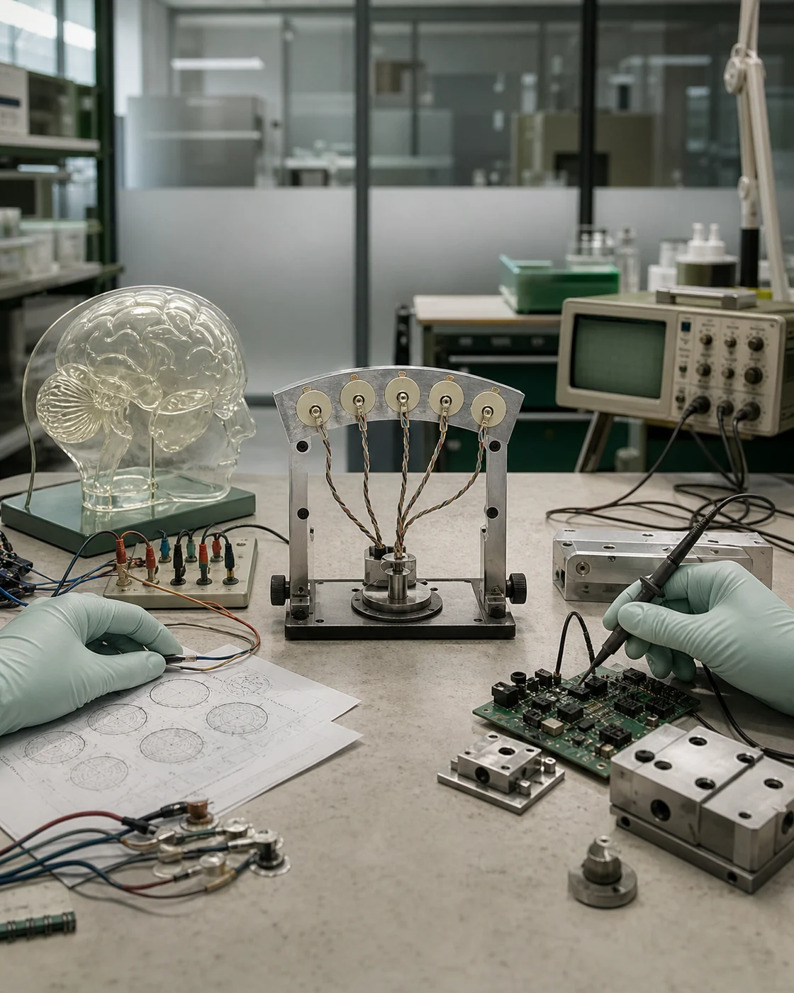 Two research disciplines converging around an early prototype in Vale Biotech's university-incubator laboratory