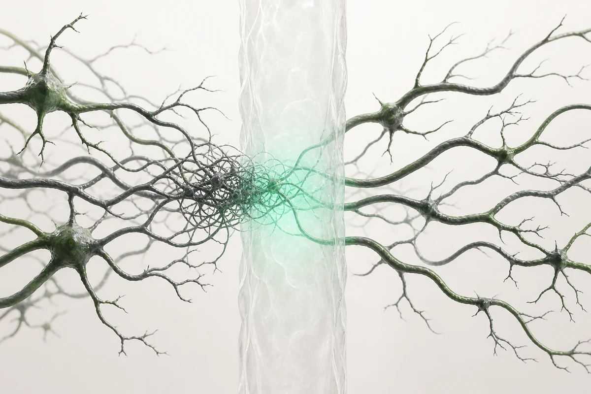 Multiple neural pathways held within a carefully constrained stability window